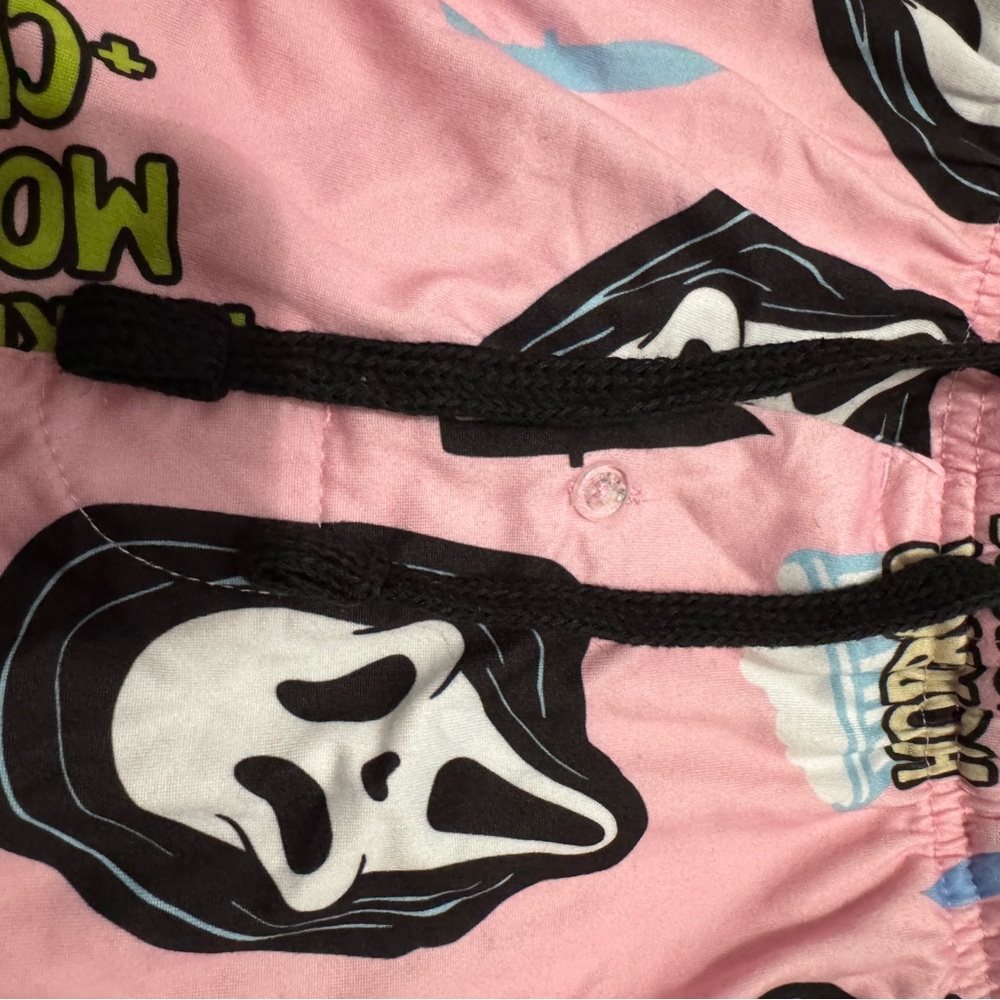 Ghostface baby pink women’s pajamas pants - Picture 2 of 6